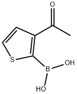 (3-アセチルチオフェン-2-イル)ボロン酸 化学構造式