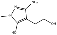 1H-Pyrazole-4-ethanol,  3-amino-5-hydroxy-1-methyl- Structure