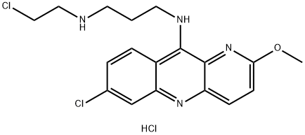 N-(2-Chloroethyl)-N'-(7-chloro-2-methoxybenzo[b]-1,5-naphthyridin-10-yl)-1,3-propanediamine,36167-69-8,结构式