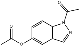 1-乙酰基-1H-吲唑-5-基乙酸酯 结构式