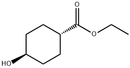 trans-4-ヒドロキシシクロヘキサンカルボン酸エチル 化学構造式