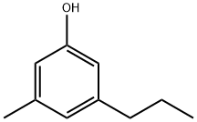 5-プロピル-3-メチルフェノール 化学構造式