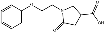 5-oxo-1-(2-phenoxyethyl)pyrrolidine-3-carboxylic acid,361985-22-0,结构式