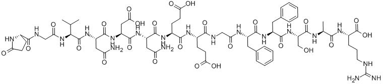 血纤维蛋白肽B(人),36204-23-6,结构式
