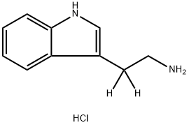 トリプタミン-Α,Α-D2塩酸塩 化学構造式