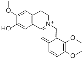 5,6-ジヒドロ-3,9,10-トリメトキシジベンゾ[a,g]キノリジニウム-2-オール 化学構造式
