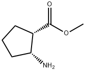 Cyclopentanecarboxylic acid, 2-amino-, methyl ester, (1S,2R)- (9CI) Struktur