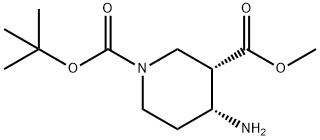 1-tert-butyl 3-Methyl (3S,4R)-4-aMinopiperidine-1,3-dicarboxylate Structure