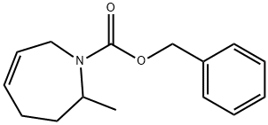 2-メチル-2,3,4,7-テトラヒドロ-1H-アゼピン-1-カルボン酸ベンジル 化学構造式