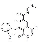 2-[[2-[[(Dimethylamino)methylene]amino]phenyl]methylene]-3-(1H-indol-3-ylmethylene)succinic acid dimethyl ester|