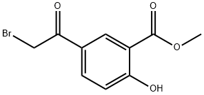 2-羟基-5-(2-溴乙酰基)苯甲酸甲酯, 36256-45-8, 结构式