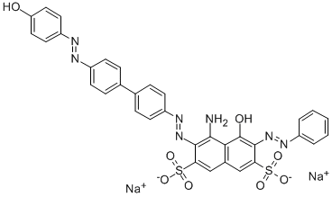 disodium 4-amino-5-hydroxy-3-[[4'-[(4-hydroxyphenyl)azo][1,1'-biphenyl]-4-yl]azo]-6-(phenylazo)naphthalene-2,7-disulphonate|直接绿1