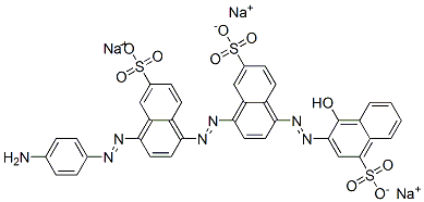 trisodium 3-[[4-[[4-[(4-aminophenyl)azo]-6-sulphonatonaphthyl]azo]-6-sulphonatonaphthyl]azo]-4-hydroxynaphthalene-1-sulphonate ,3626-40-2,结构式