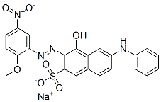 sodium 4-hydroxy-3-[(2-methoxy-5-nitrophenyl)azo]-6-(phenylamino)naphthalene-2-sulphonate|弱酸性棕 R