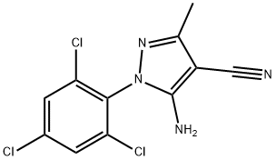 5-AMINO-3-METHYL-1-(2,4,6-TRICHLORO-PHENYL)-1H-PYRAZOLE-4-CARBONITRILE Structure