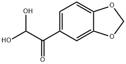 3,4-メチレンジオキシフェニルグリオキサール, 水和物 化学構造式