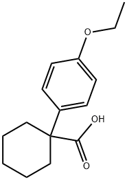 1-(4-ethoxyphenyl)cyclohexane-1-carboxylic acid 化学構造式