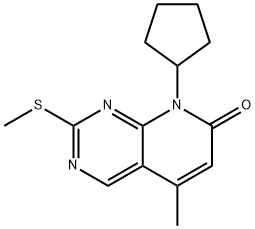 8-cyclopentyl-5-Methyl-2-(Methylthio)pyrido[2,3-d]pyriMidin-7(8H)-one Struktur