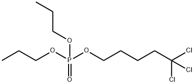 りん酸ジプロピル5,5,5-トリクロロペンチル 化学構造式