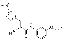2-Propenamide,  2-cyano-3-[5-(dimethylamino)-2-furanyl]-N-[3-(1-methylethoxy)phenyl]- Structure