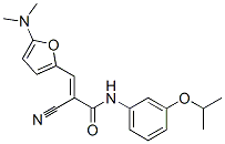 2-Propenamide,  2-cyano-3-[5-(dimethylamino)-2-furanyl]-N-[3-(1-methylethoxy)phenyl]- 结构式