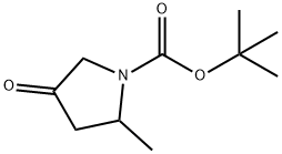 2-甲基-4-氧代-1-吡咯烷羧酸叔丁酯,362706-25-0,结构式