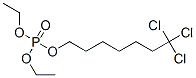 Phosphoric acid diethyl 7,7,7-trichloroheptyl ester Structure