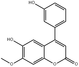 6-Hydroxy-4-(3-hydroxyphenyl)-7-methoxy-2H-1-benzopyran-2-one Structure