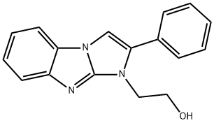 2-(2-フェニル-1H-イミダゾ[1,2-A]ベンズイミダゾール-1-イル)エタノール 化学構造式