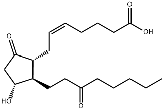 13,14-二氢-15-酮前列腺素 E2 溶液 结构式