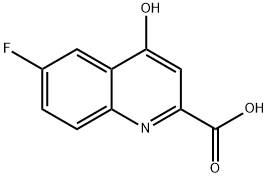 6-氟-4-羟基喹啉-2-羧酸 结构式