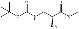 3-[[(1,1-Dimethylethoxy)carbonyl]amino]-D-alanine methyl ester 化学構造式