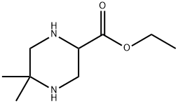 2-Piperazinecarboxylicacid,5,5-dimethyl-,ethylester(9CI) Struktur