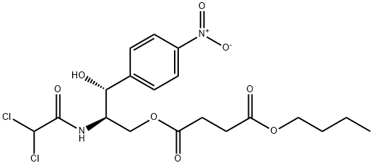 ブタン二酸1-ブチル4-[(2R,3R)-2-(ジクロロアセチルアミノ)-3-ヒドロキシ-3-(4-ニトロフェニル)プロピル] 化学構造式
