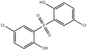 4-CHLORO-2-[(5-CHLORO-2-HYDROXYPHENYL)SULFONYL]PHENOL Struktur