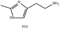 2-メチル-1H-イミダゾール-4-エタンアミン·2塩酸塩 化学構造式