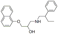 1-(1-Naphthalenyloxy)-3-[(2-phenylbutyl)amino]-2-propanol 结构式
