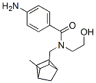 p-Amino-N-(2-hydroxyethyl)-N-[(3-methyl-2-norbornyl)methyl]benzamide,36398-85-3,结构式