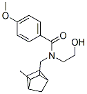 N-(2-Hydroxyethyl)-p-methoxy-N-[(3-methyl-2-norbornyl)methyl]benzamide 结构式