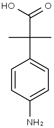 2-(4-氨基苯基)-2-甲基丙酸 结构式