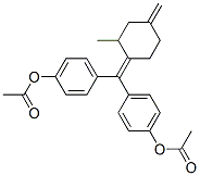 4-[(4-Acetoxyphenyl)(2-methyl-4-methylenecyclohexylidene)methyl]phenol acetate Struktur