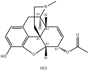 6-monoacetylmorphine hydrochloride Structure