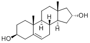 5-雄烯-3Β, 16Α-二醇-17-酮,3642-89-5,结构式