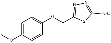2-氨基-5-(4-甲氧基苯氧基)甲基-1,3,4-噻二唑,364360-13-4,结构式