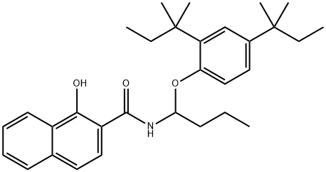 N-[1-[2,4-bis(1,1-dimethylpropyl)phenoxy]butyl]-1-hydroxynaphthalene-2-carboxamide 结构式