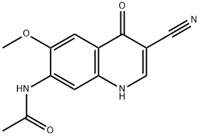 AcetaMide, N-(3-cyano-1,4-dihydro-6-Methoxy-4-oxo-7-quinolinyl)- Structure