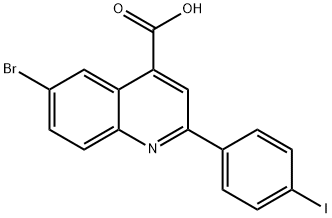 6-溴-2-(4-碘苯基)喹啉-4-羧酸 结构式