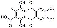 9,10-Dihydro-1,4-dihydroxy-6,7-dimethoxy-3-methyl-9,10-dioxo-2-anthracenecarboxylic acid 结构式