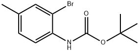 CARBAMIC ACID, N-(2-BROMO-4-METHYLPHENYL)-, 1,1-DIMETHYLETHYL ESTER Struktur