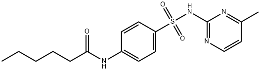 N-(4-{[(4-methyl-2-pyrimidinyl)amino]sulfonyl}phenyl)hexanamide Structure